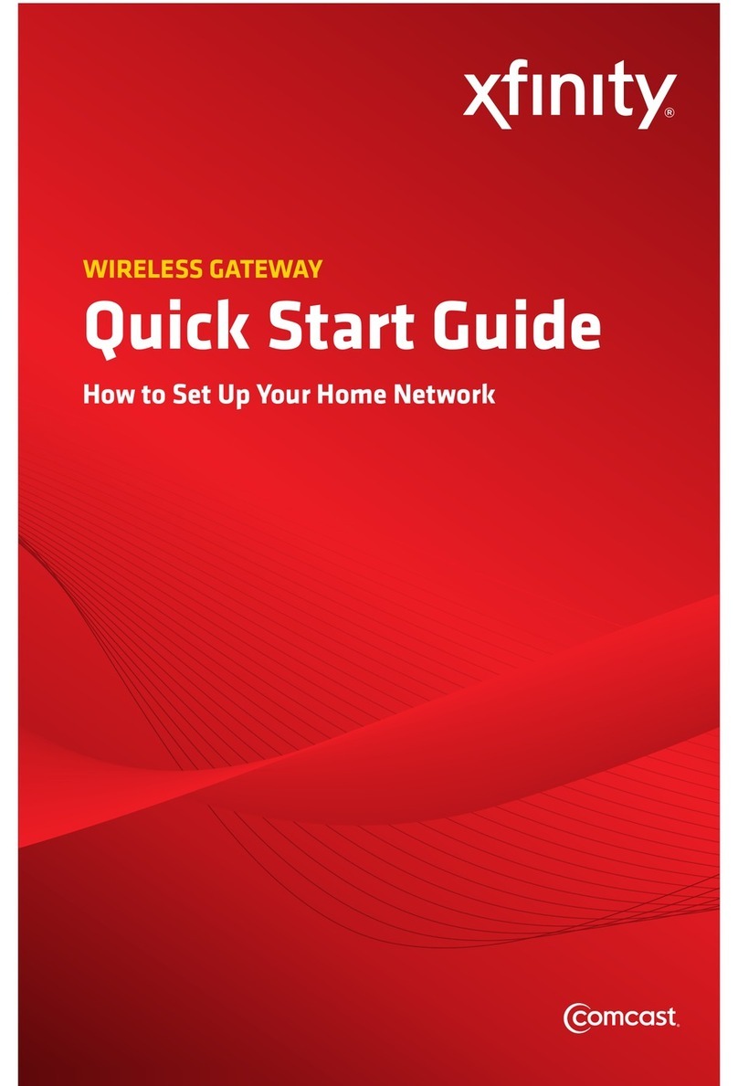Comcast WIRELESS GATEWAY quick start guide