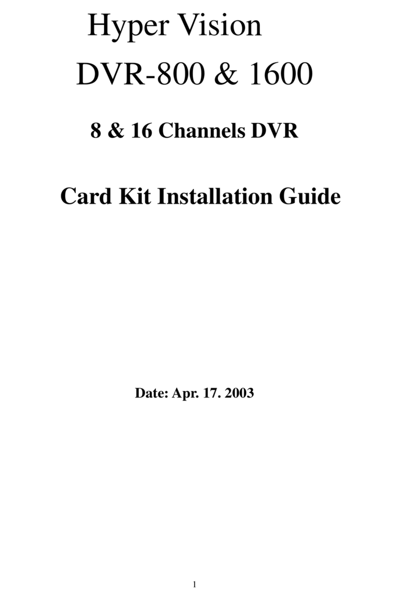Hyper Vision DVR-800 installation guide