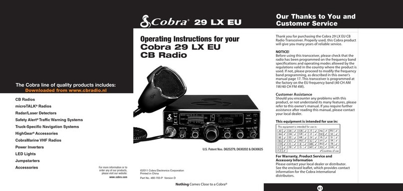 Cobra 29 LX EU operating instructions