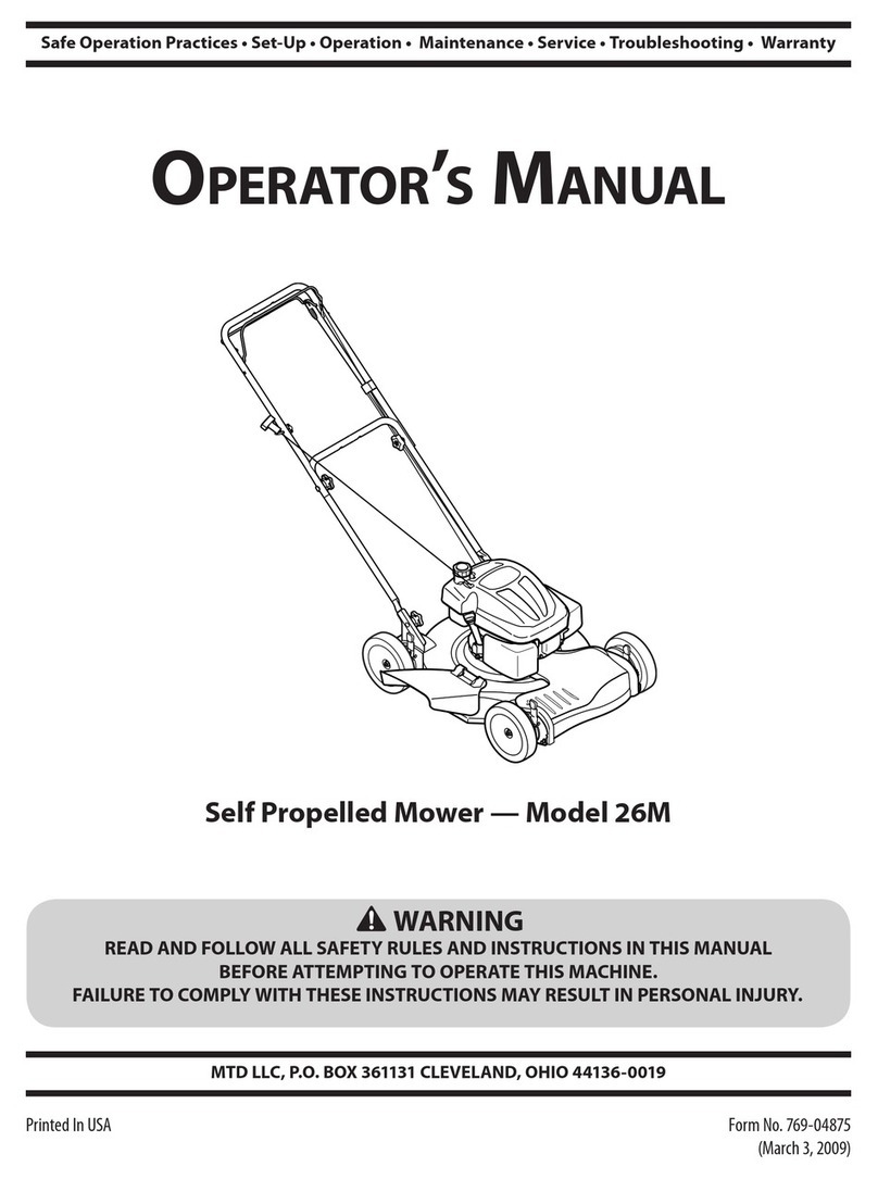 MTD 26M Operator's manual