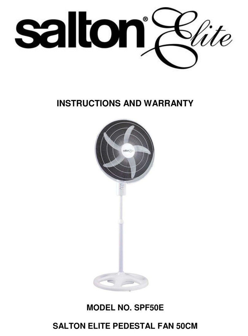 Salton elite SPF50E instructions Salton elite SPF50E instructions