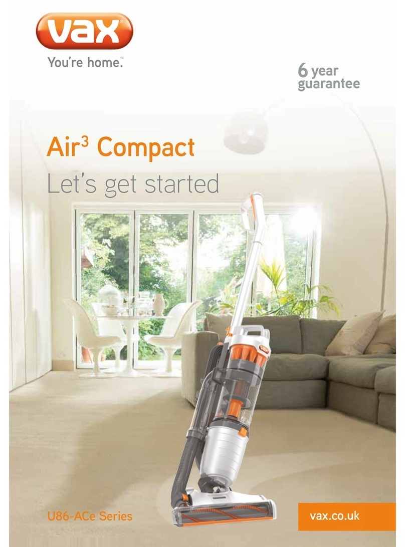 Vax U86-ACe Series User manual Vax U86-ACe Series User manual