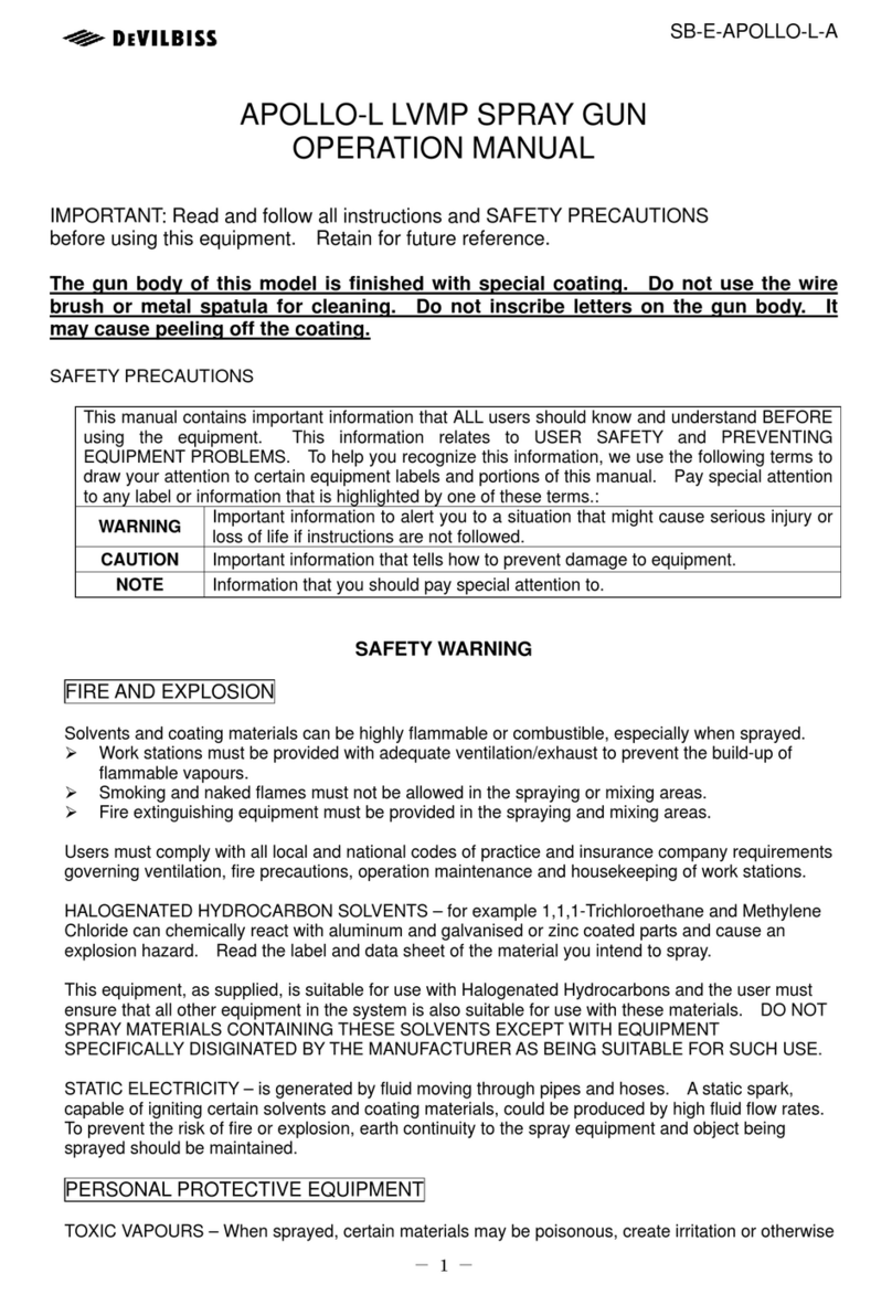 DeVilbiss SB-E-APOLLO-L-A Operation manual