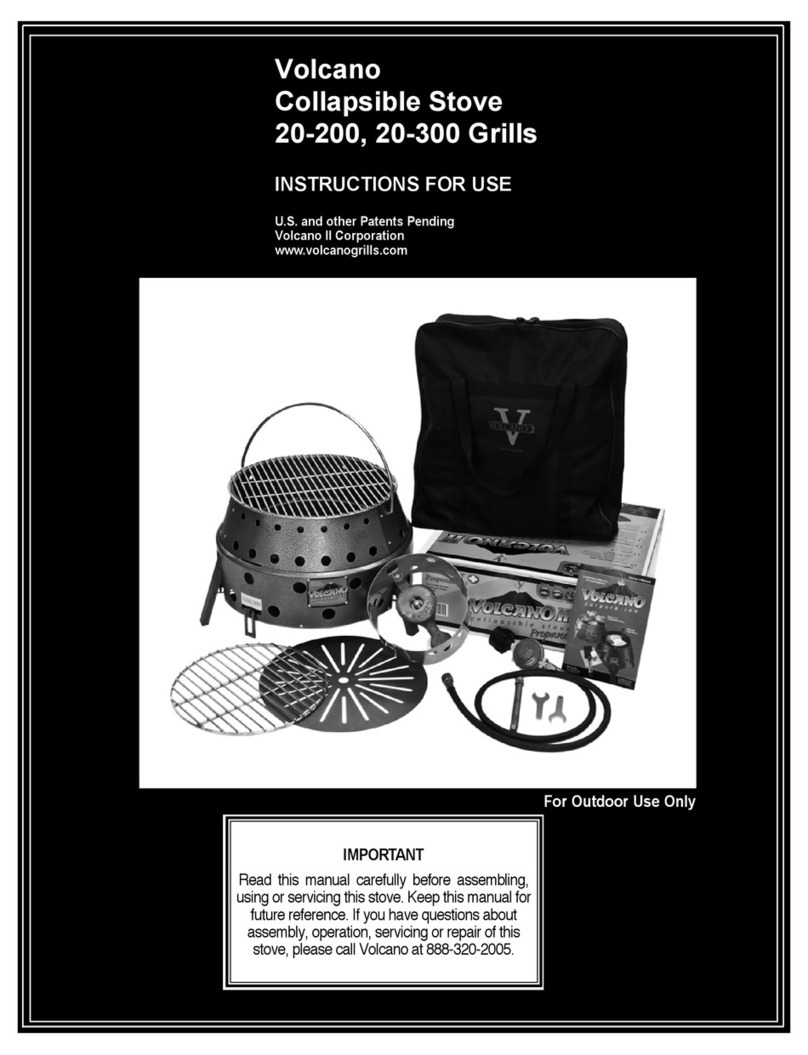 Volcano II collapsible stove with propane attachment Instructions for use Volcano II collapsible stove with propane attachment Instructions for use