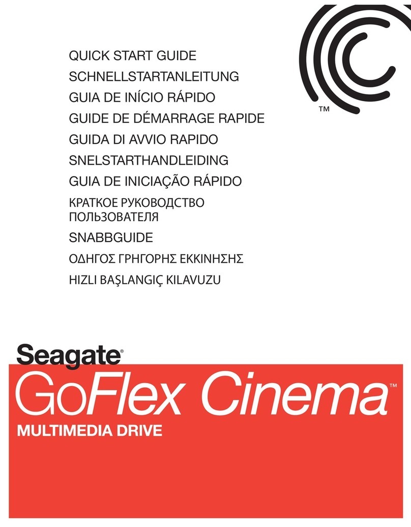 Seagate GoFlex Cinema User manual Seagate GoFlex Cinema User manual