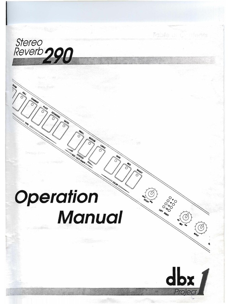 dbx 290 Operation manual