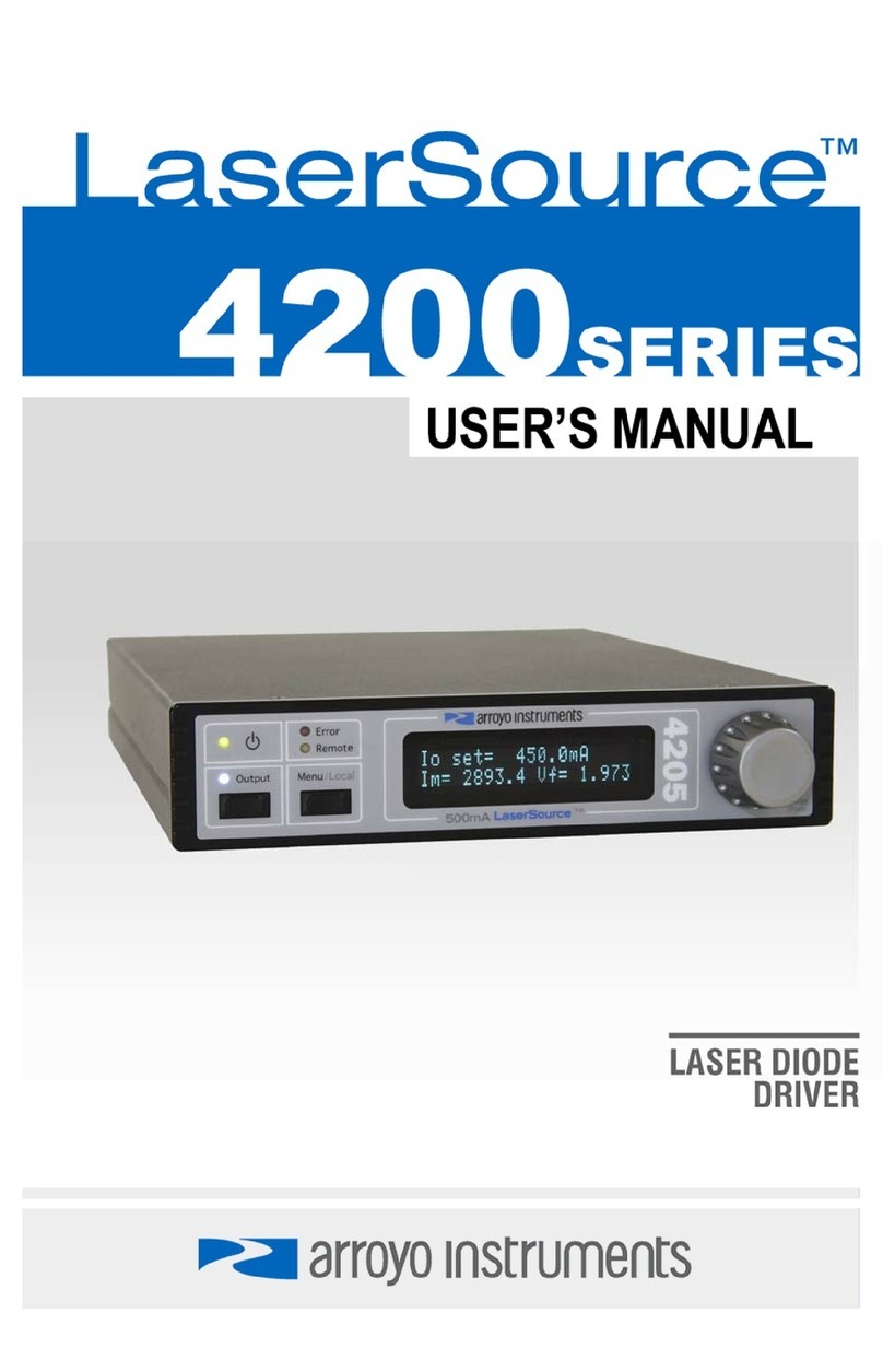 Arroyo Instruments LaserSource 4200 Series user manual Arroyo Instruments LaserSource 4200 Series user manual