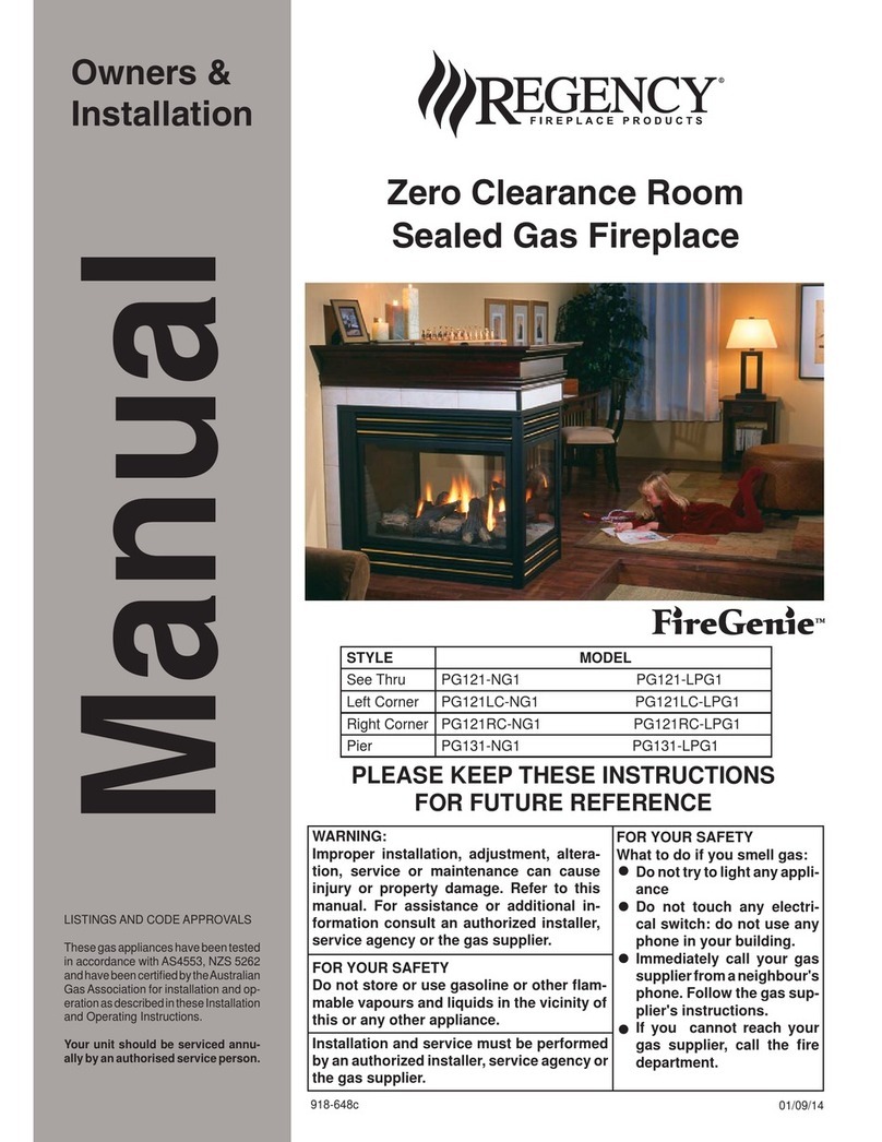 Regency FireGenie PG121-NG1 Quick start guide