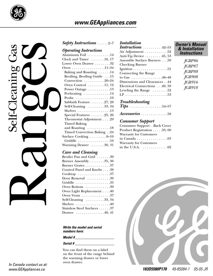 GE JGBP86 Owner's Manual & Installation Instructions