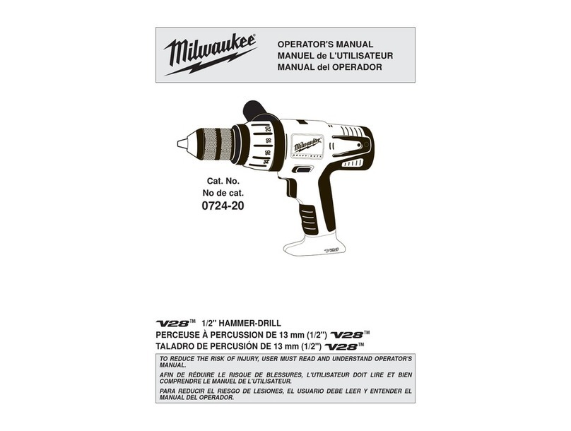 Milwaukee 0724-20 Operator's manual