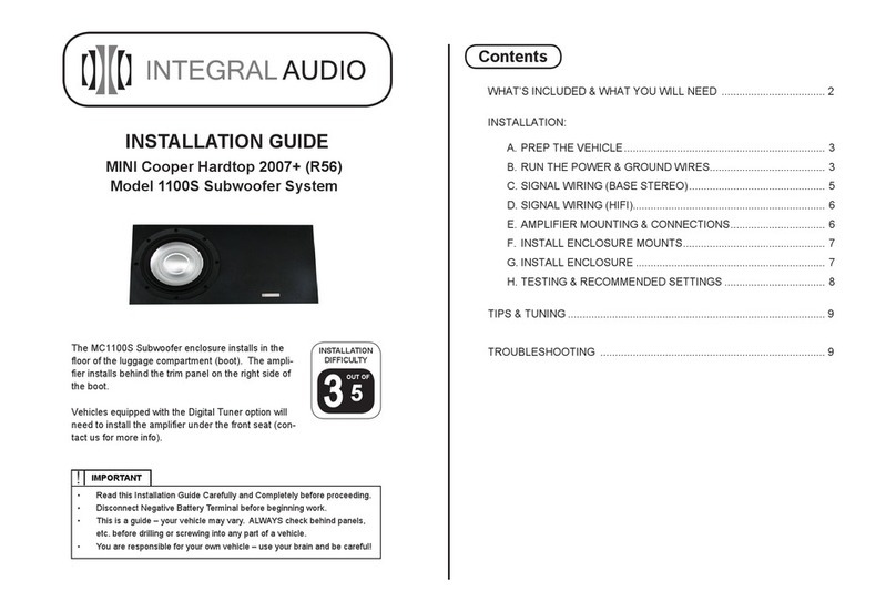 Integral Audio 1100S installation guide
