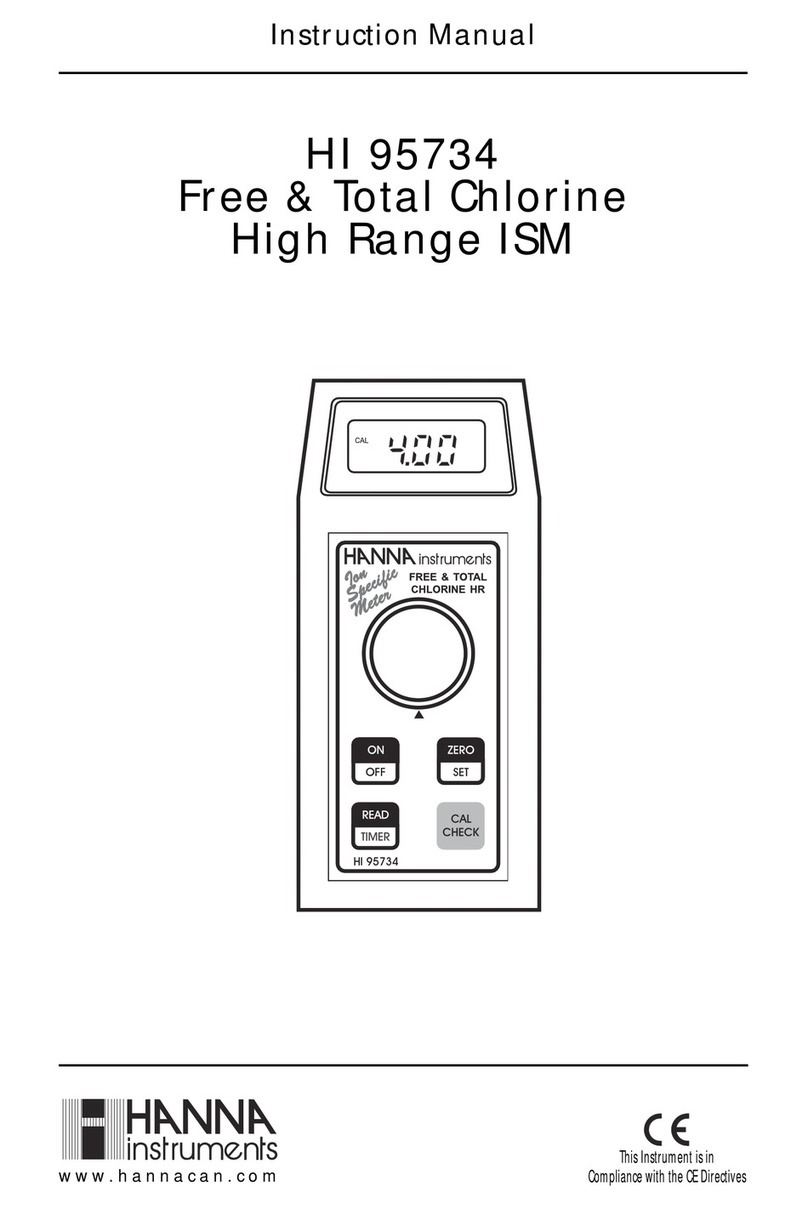 Hanna Instruments HI 95734 instruction manual Hanna Instruments HI 95734 instruction manual