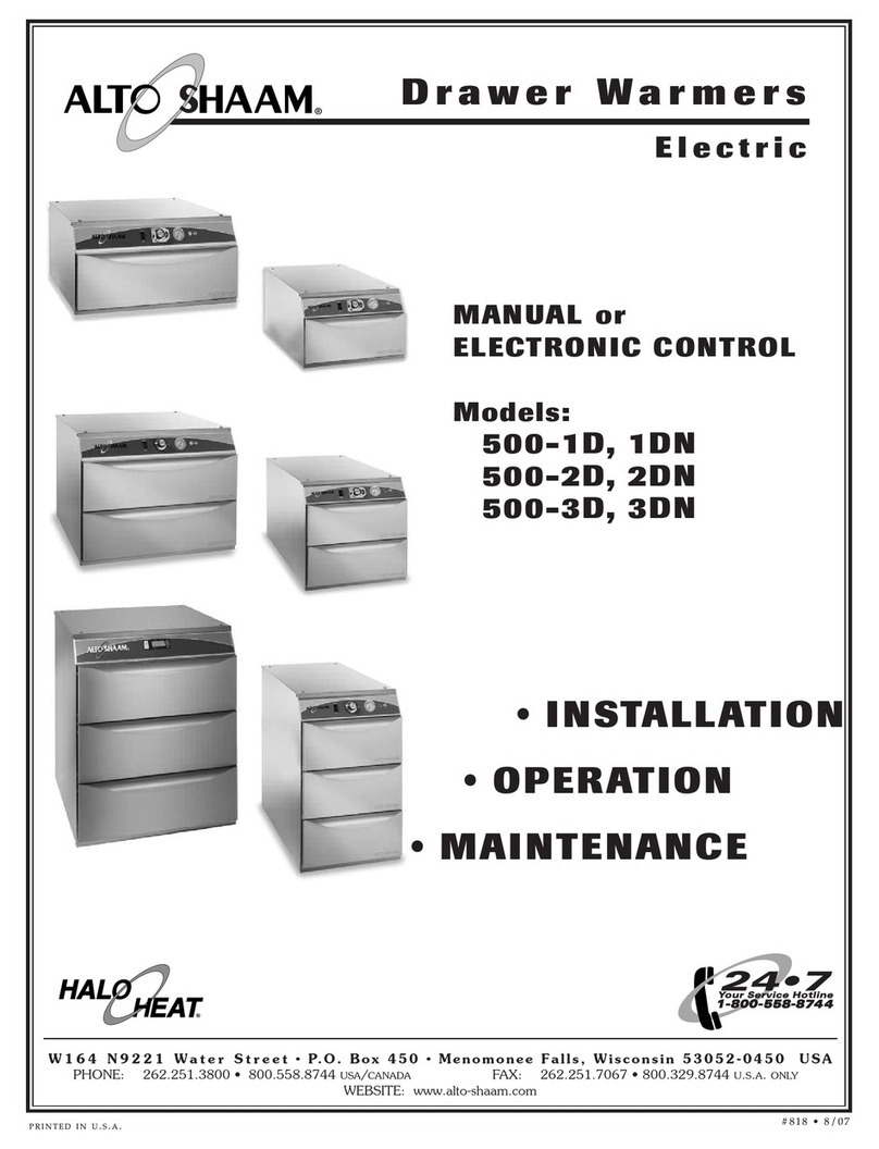 Alto-Shaam 500-1D Owner's manual
