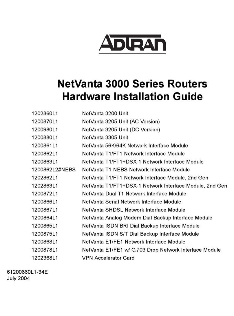 ADTRAN NetVanta 3000 Series Hardware installation guide