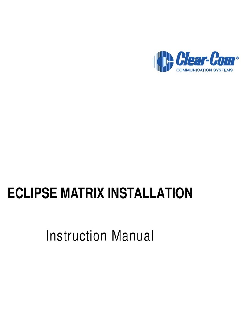Clear-Com ECLIPSE MATRIX User manual