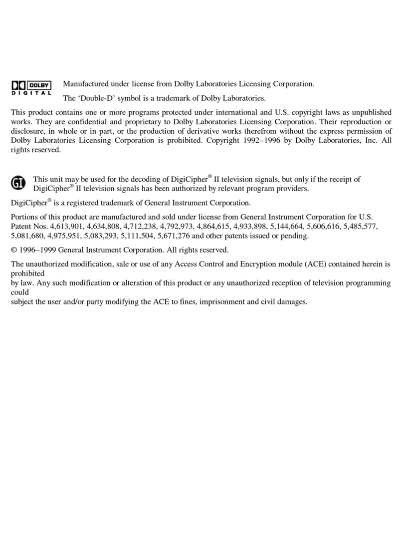 General Instrument DSR-4800 Series operating manual General Instrument DSR-4800 Series operating manual