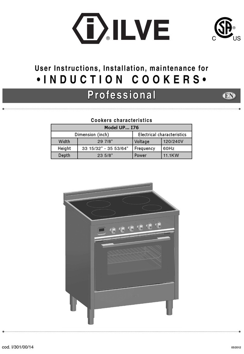 ILVE UP I76 User instructions, installation, maintenance