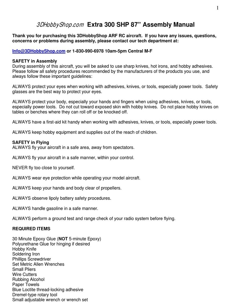 3D Hobby Shop Extra 300 Assembly manual