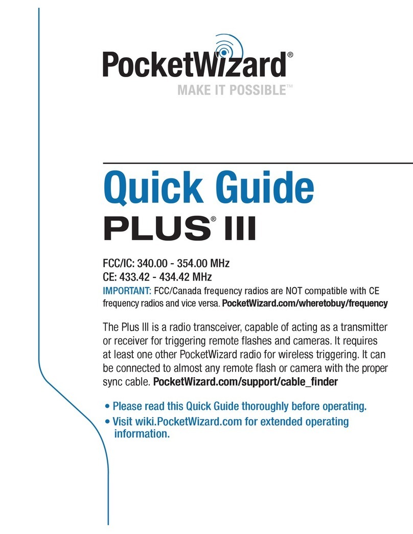 Pocket Wizard PLUS III User manual Pocket Wizard PLUS III User manual