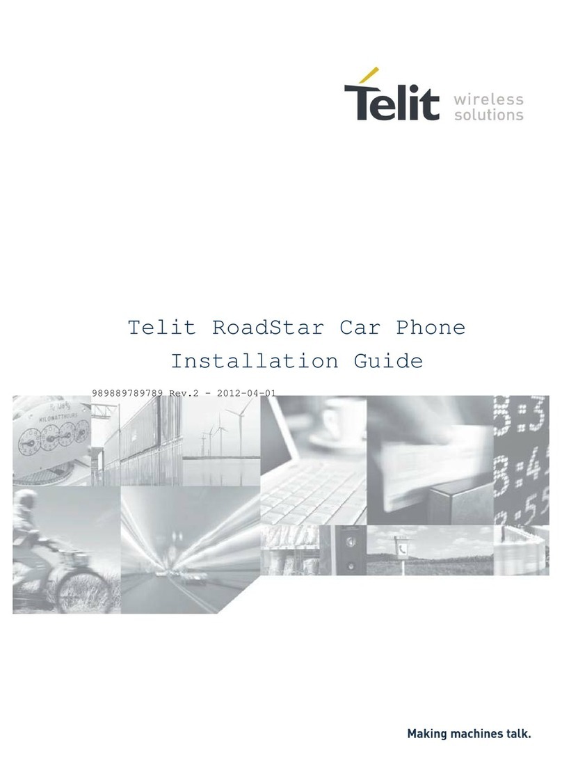 Telit Wireless Solutions RoadStar Car Phone installation guide