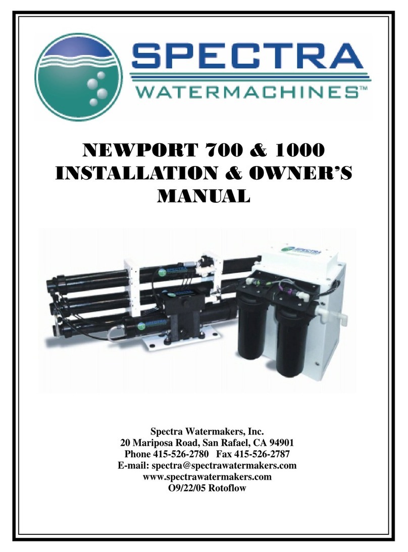 Spectra Watermakers Newport 700 Installation & owner's manual