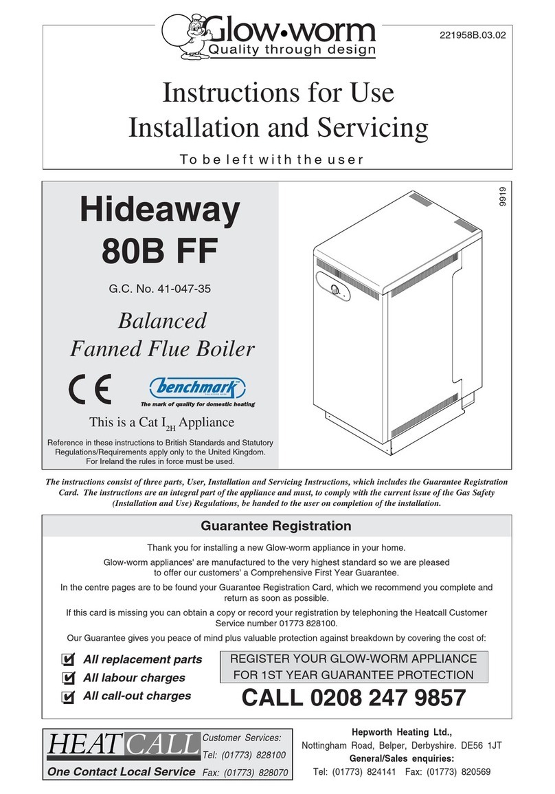 Glowworm Hideaway 80B FF User manual