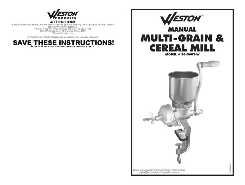 Weston Products 36-3601-W manual