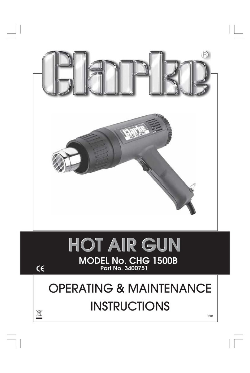 Clarke CHG 1500B Installation and operation manual