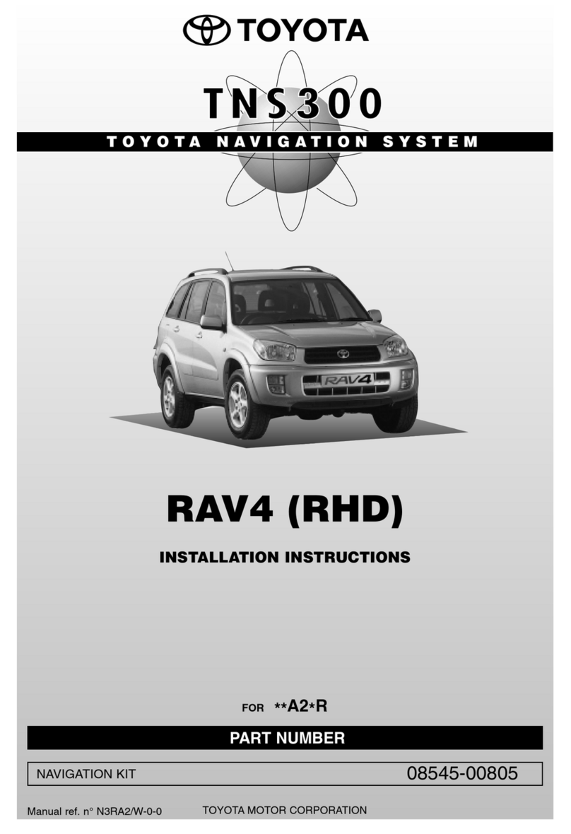 Toyota TNS300 RAV4 NAVIGATION SYSTEM installation instructions Toyota TNS300 RAV4 NAVIGATION SYSTEM installation instructions