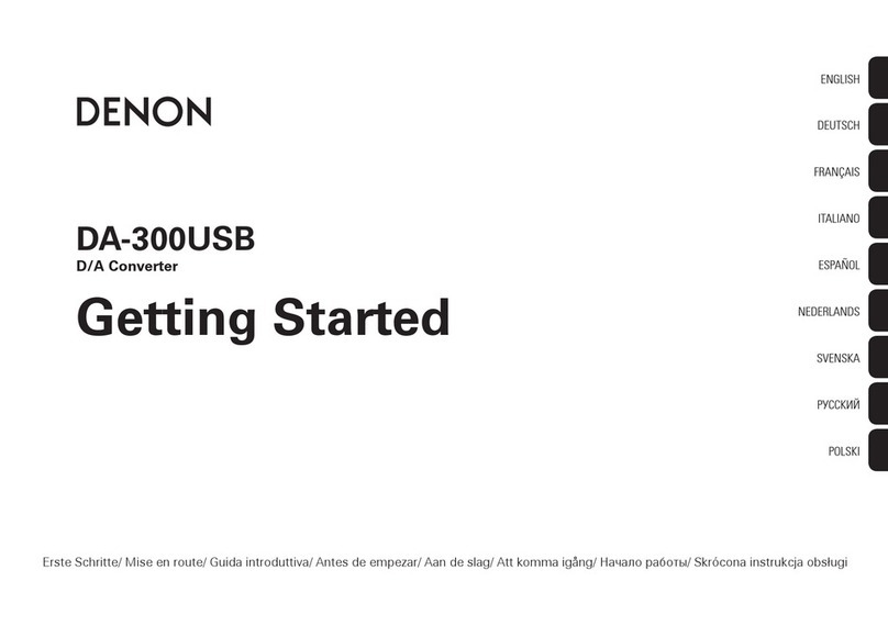 Denon DA-300USB Getting started Denon DA-300USB Getting started