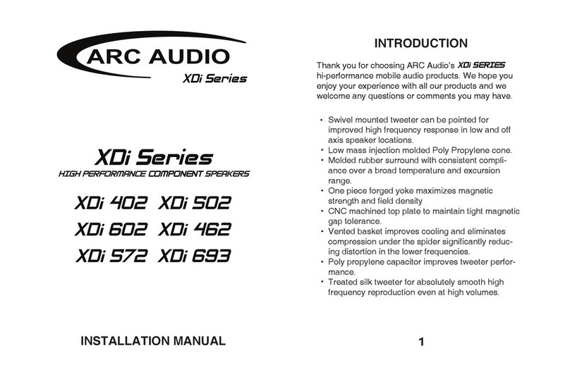 ARC Audio XDi 402 installation manual