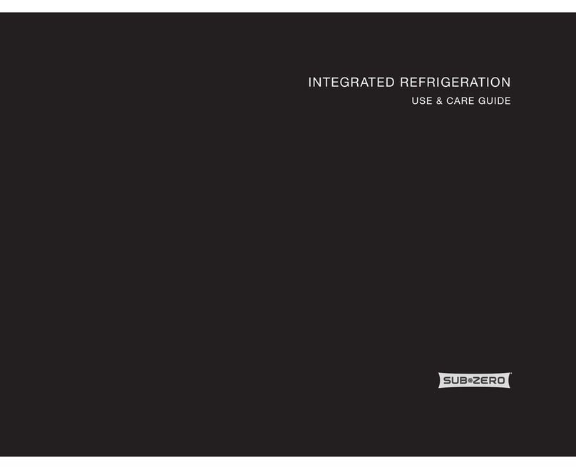 Sub-Zero INTEGRATED REFRIGERATION Use & care guide