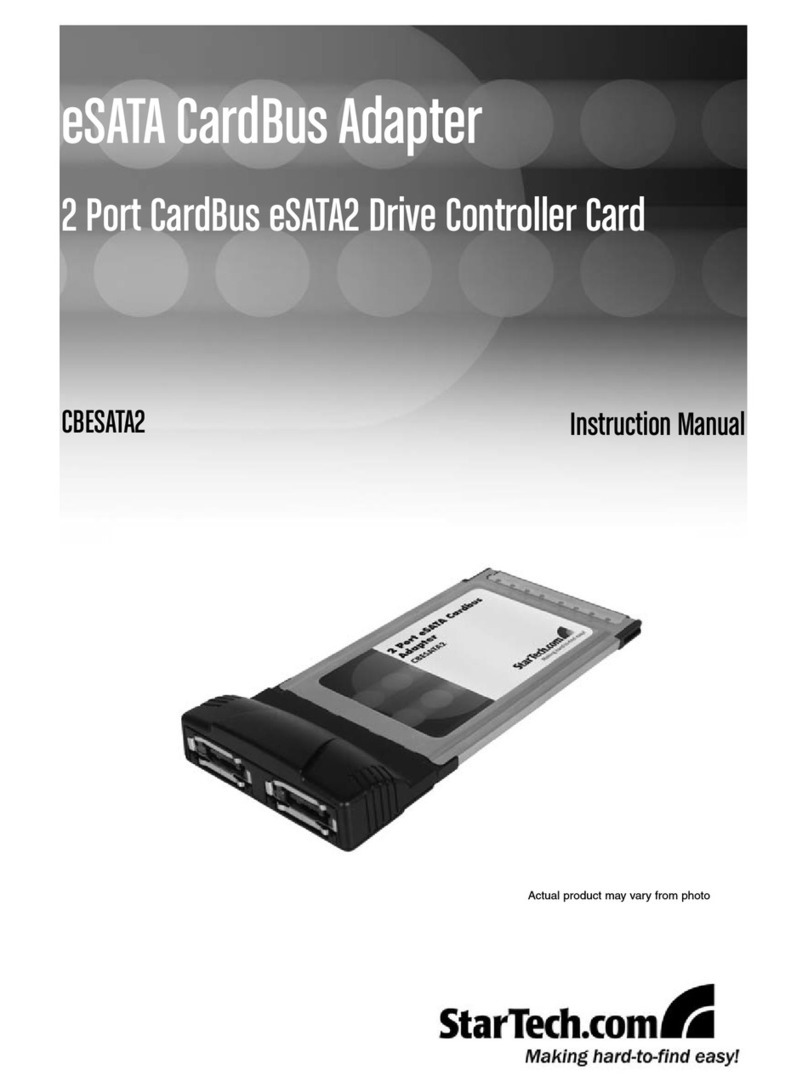 StarTech.com CBESATA2 User manual StarTech.com CBESATA2 User manual