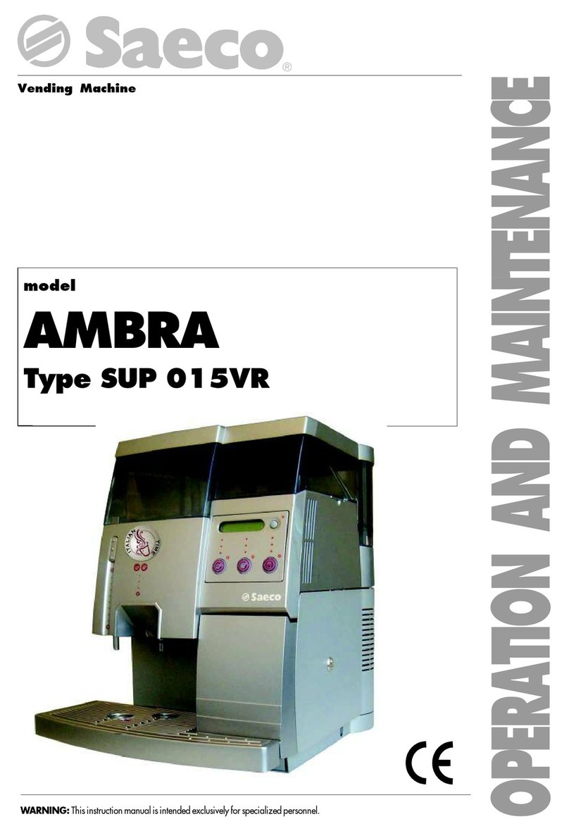 Saeco AMBRA SUP 015VR Operating and maintenance manual