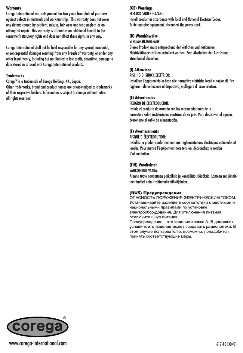 Corega COR-WLBAR-AA User manual