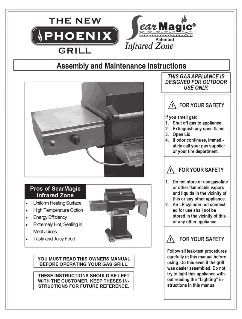 MHP Phoenix grill Assembly and maintenance instructions MHP Phoenix grill Assembly and maintenance instructions