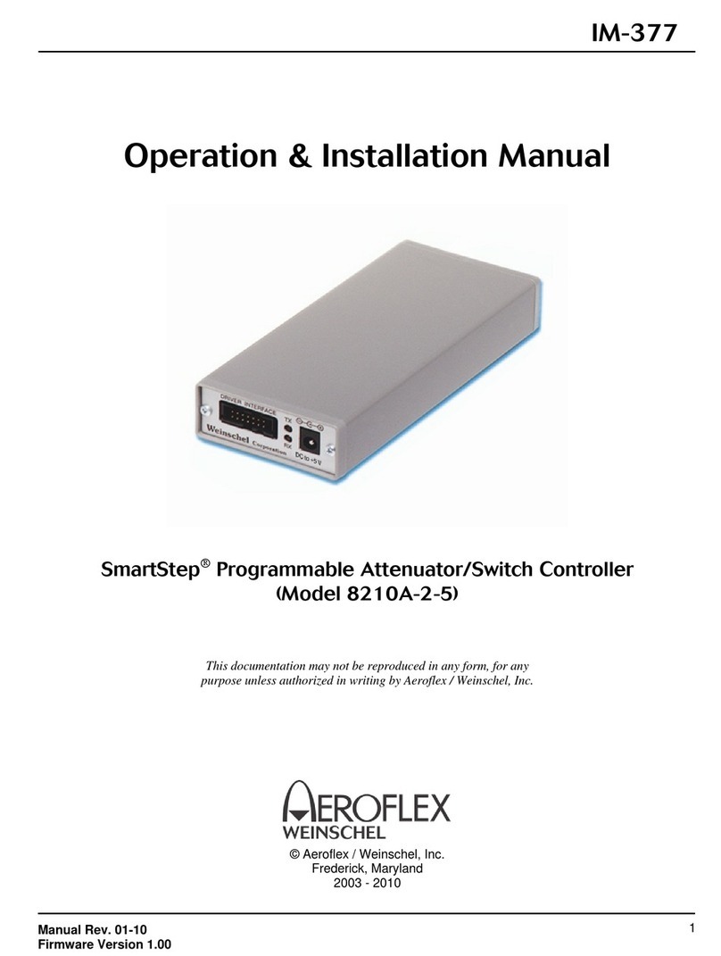 Aeroflex 8210A-2-5 Operation & installation manual