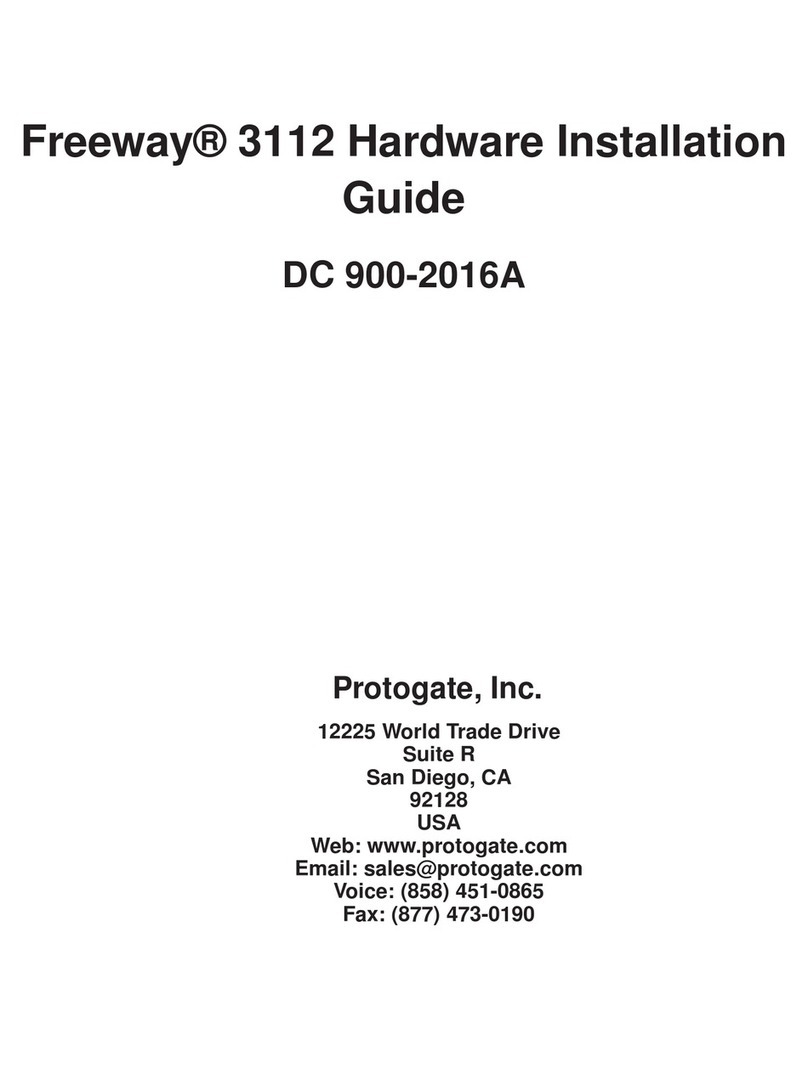 Protogate Freeway 3112 Hardware installation guide