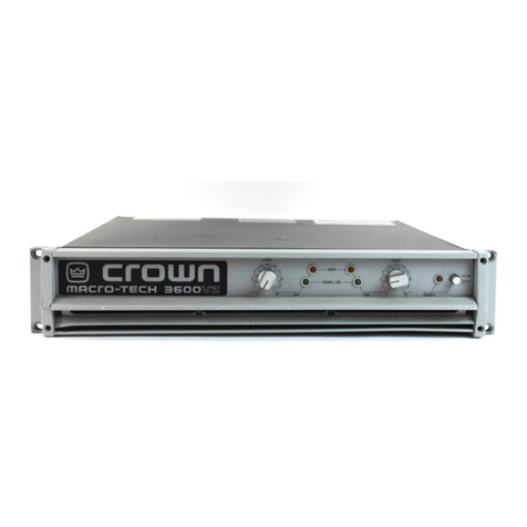 Crown Macro-Tech 3600 VZ User manual