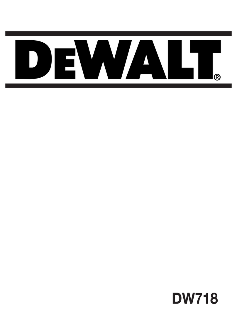 DeWalt DW718 Operator's manual