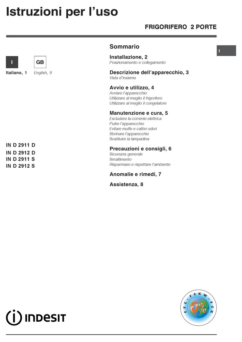 Indesit IN D 2911 D operating instructions