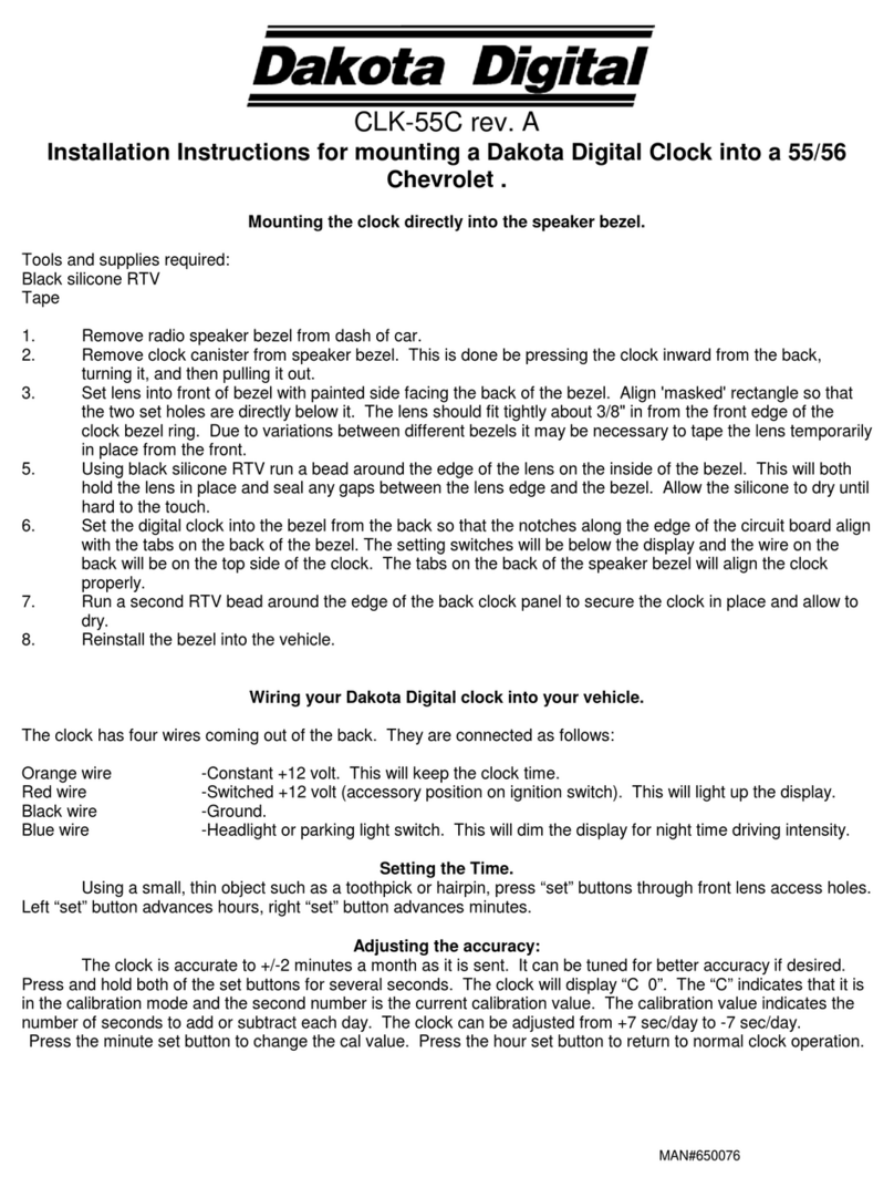 Dakota Digital CLK-55C installation instructions