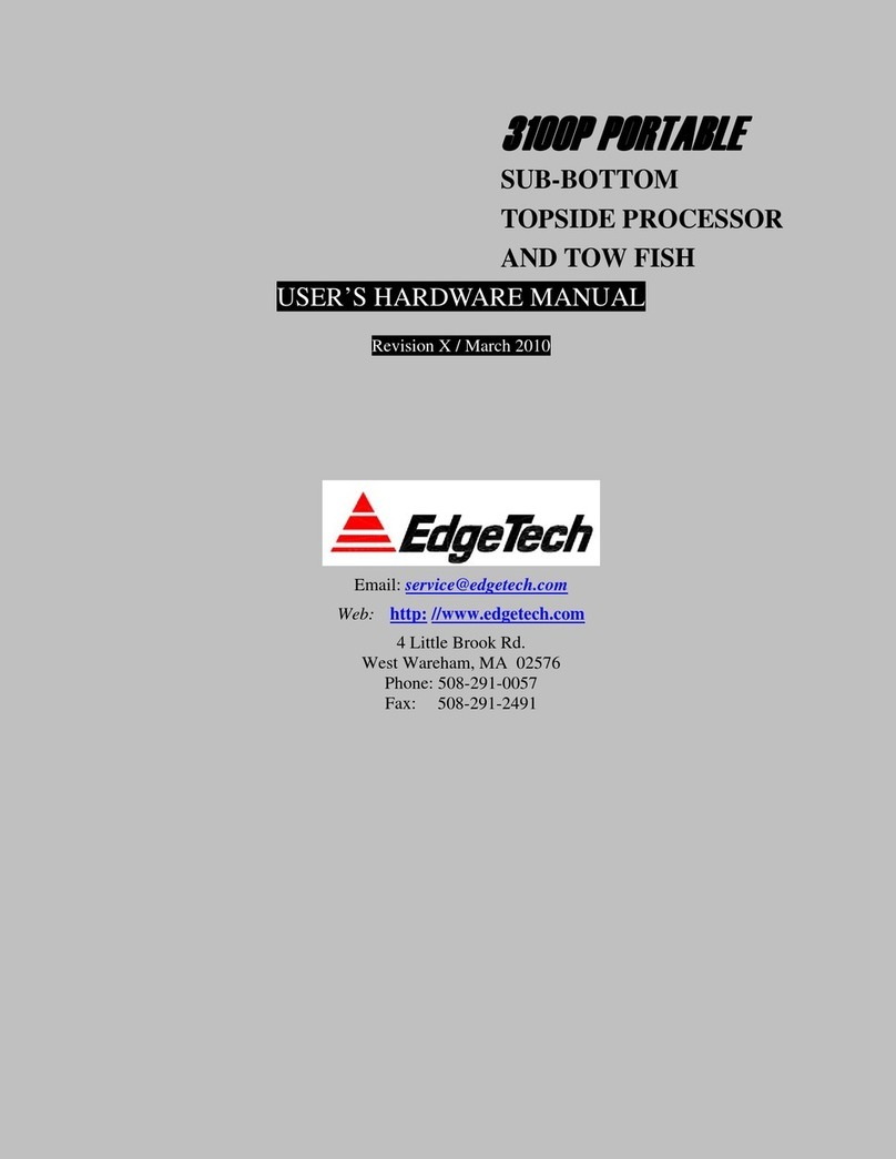 Edgetech Model 3100P Sub-bottom Sonar System user manual