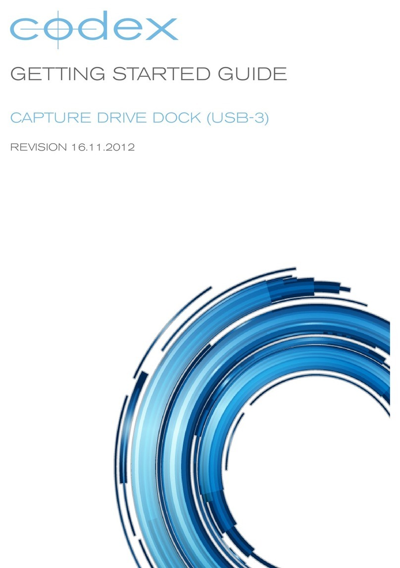 Codex CAPTURE DRIVE DOCK Getting started guide Codex CAPTURE DRIVE DOCK Getting started guide