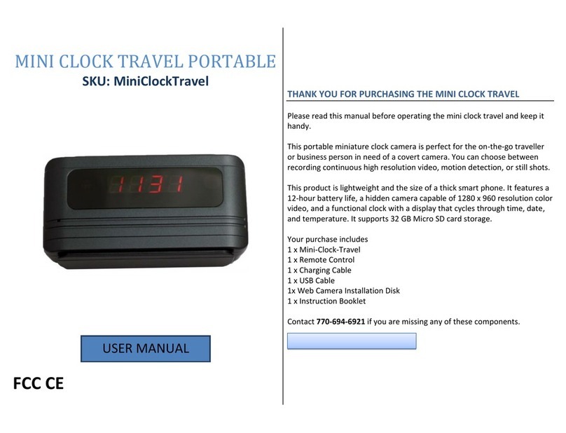 Mini Gadgets MiniClocktravel user manual