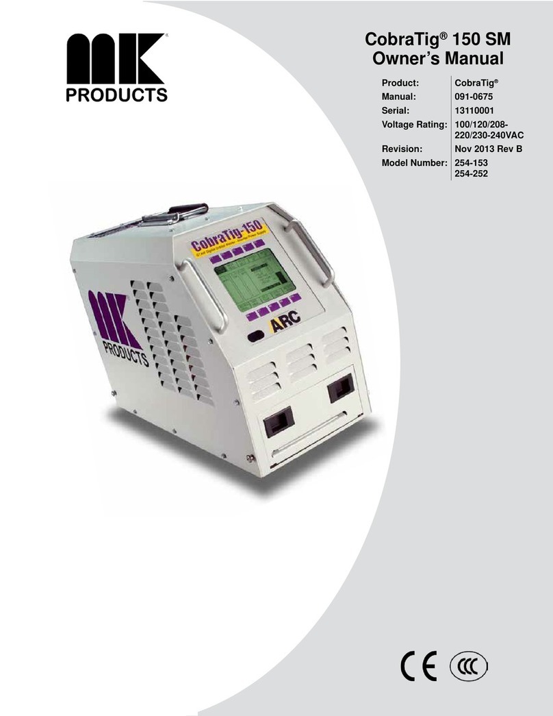 MK Products CobraTig 150 SM 254-153 User manual