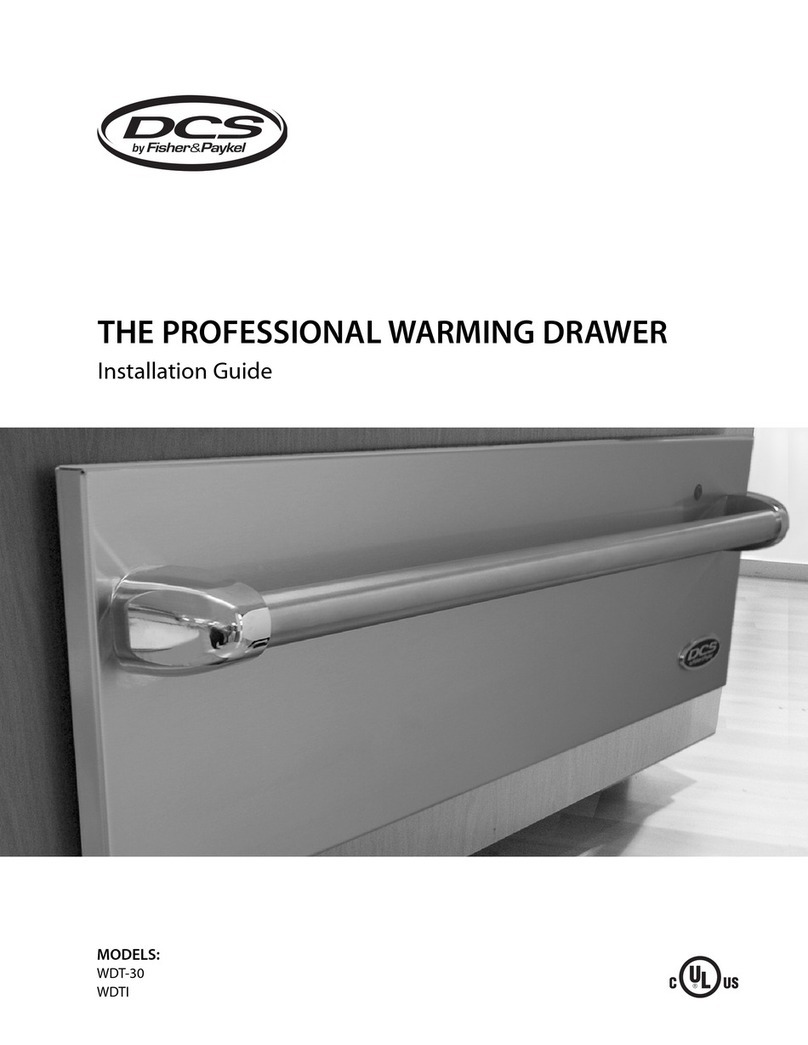 DCS WDT-30 WDTI User manual