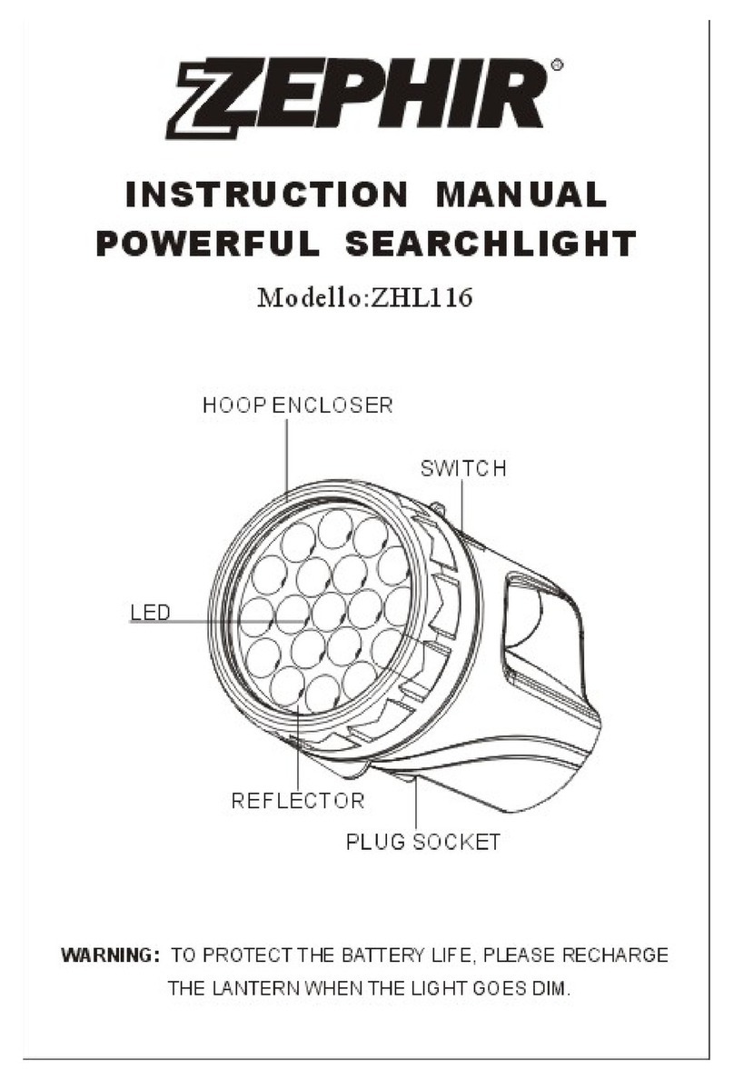 Zephir ZHL116 instruction manual