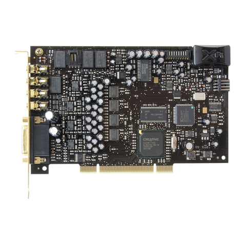 Creative Sound Blaster X-Fi User manual Creative Sound Blaster X-Fi User manual