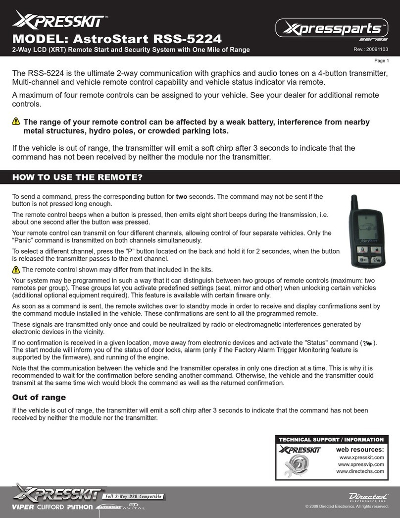 Xpresskit AstroStart RSS-5224 user manual